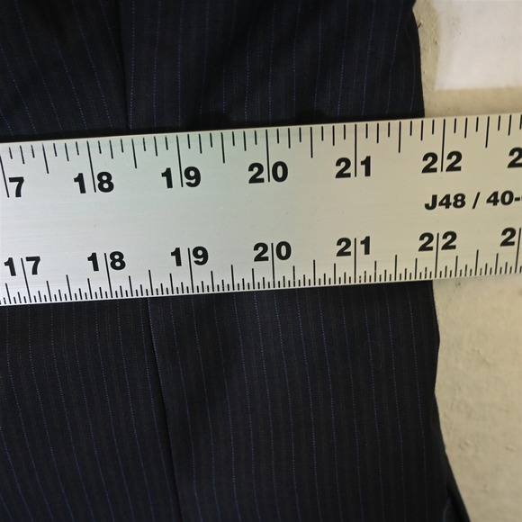 Neiman Marcus 46R Blue Striped 100% Wool‎ Sable Blazer Suit Jacket Sport Coat - Picture 8 of 12